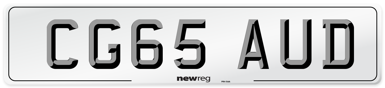 CG65 AUD Number Plate from New Reg